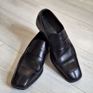 Gucci Mens Black Leather Loafers 10.5